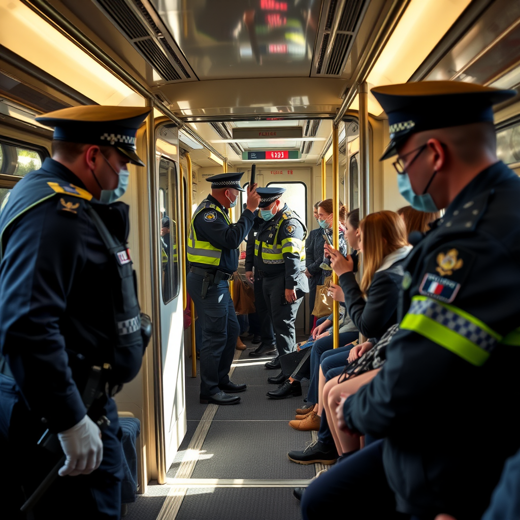 Police remove train passengers causing disturbance